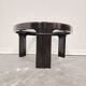 1970s Mid-Century Modern Black Coffee Table with Smoked Glass Top