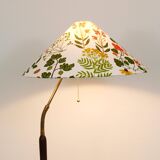 Lampadaire réglable en noyer et laiton des années 1940, Rupert Nikoll Vienne, Autriche, années 1950