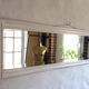 White art-deco mirror 134x32cm