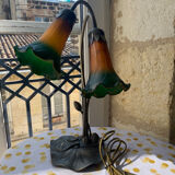 Antique table lamp Water lily