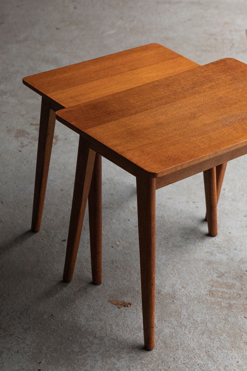 Set of nesting tables in teak, Dutch design, 1960’s