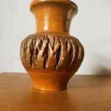 Wooden vase with bark