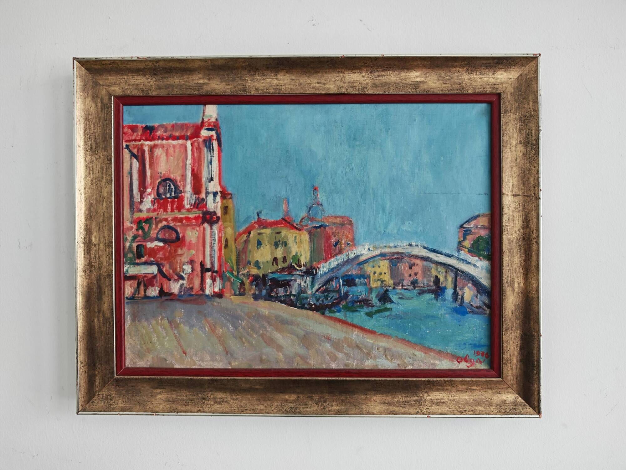 Impressionist painting "Venice", oil on canvas by Olga Milunovic.
