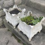 Pair of cast iron planters. Alfred Corneau Charleville around 1900