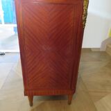 Louis XVI chest of drawers - Bronze - Butterfly wood veneer marquetry - 1930