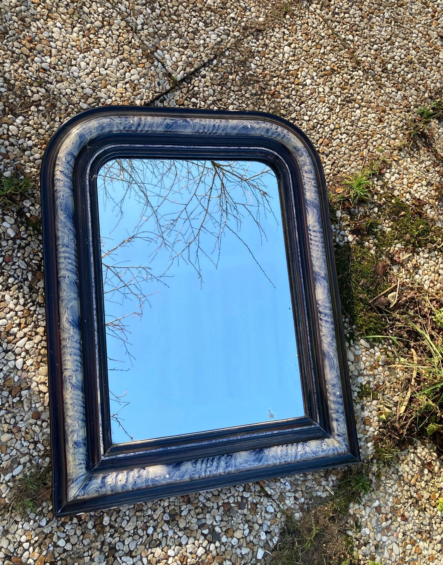 Antique Louis Philippe mirror 69x54cm