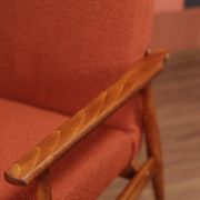 Fauteuil lounge et repose-pieds Vintage Terracota Boucle