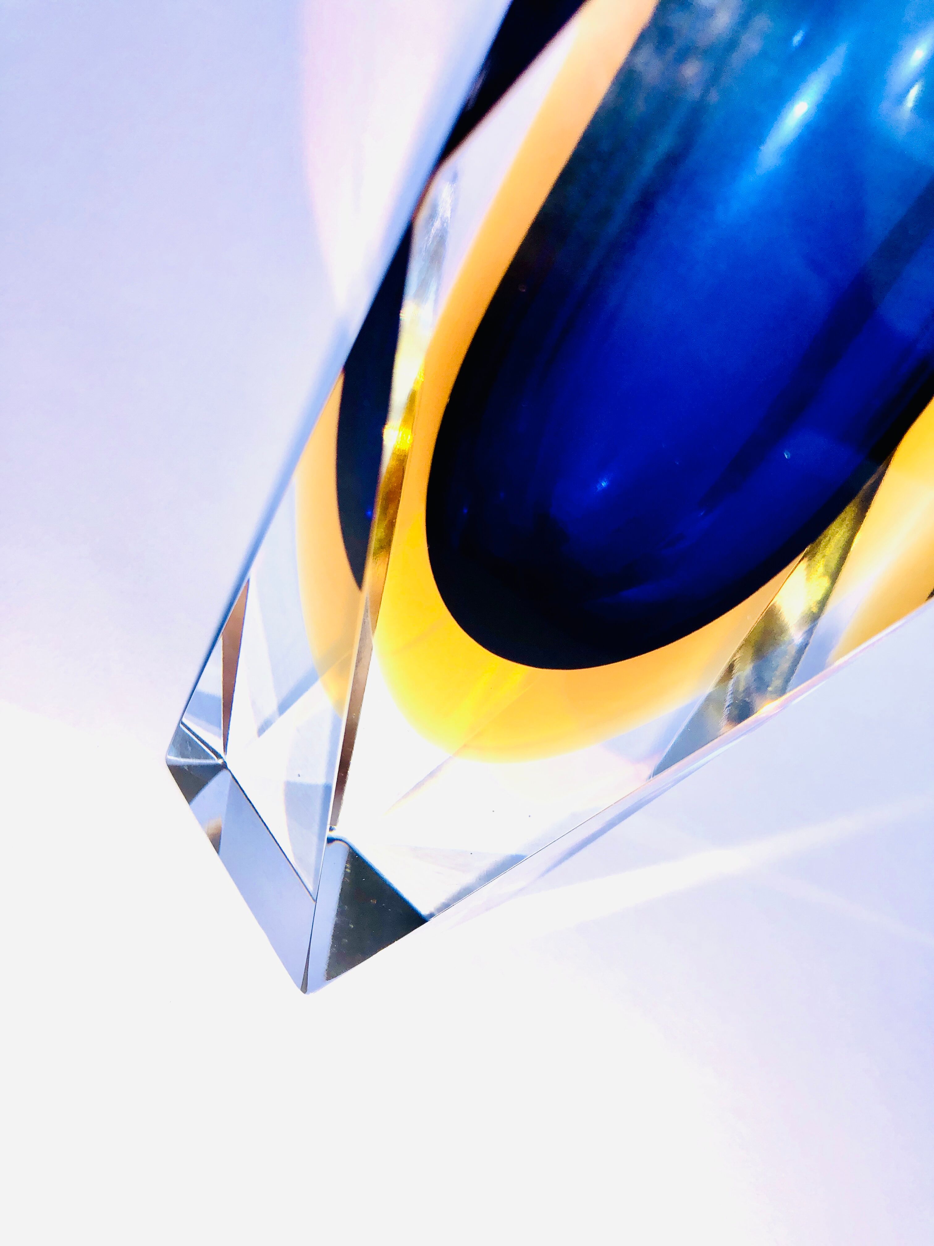 Vase Sommerso Murano design Luigi Mandruzzato, années 60