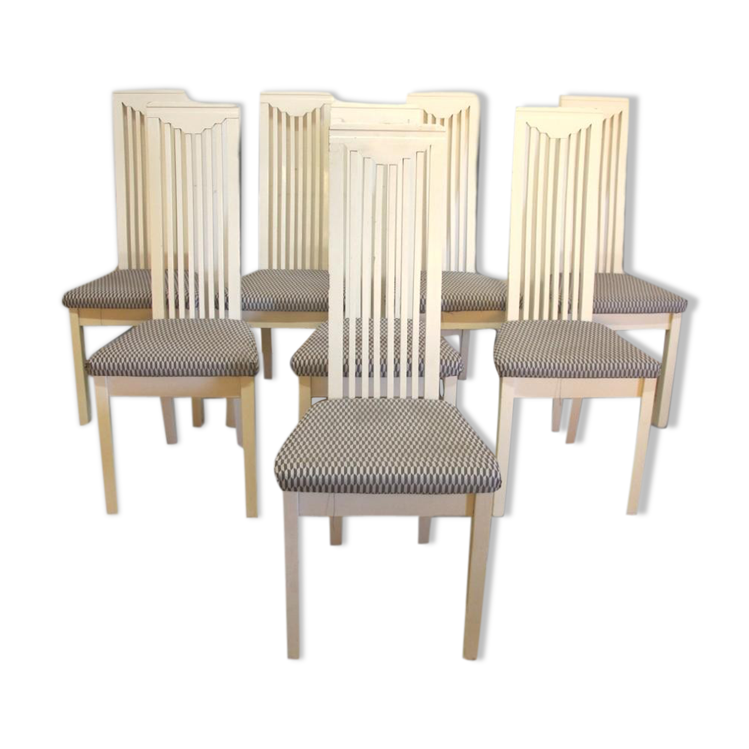 Series of eight chairs