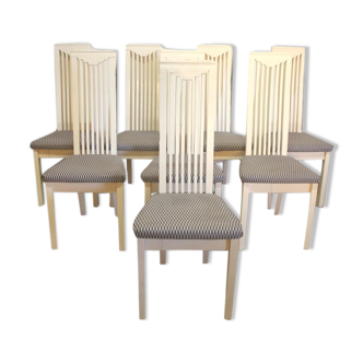 Series of eight chairs