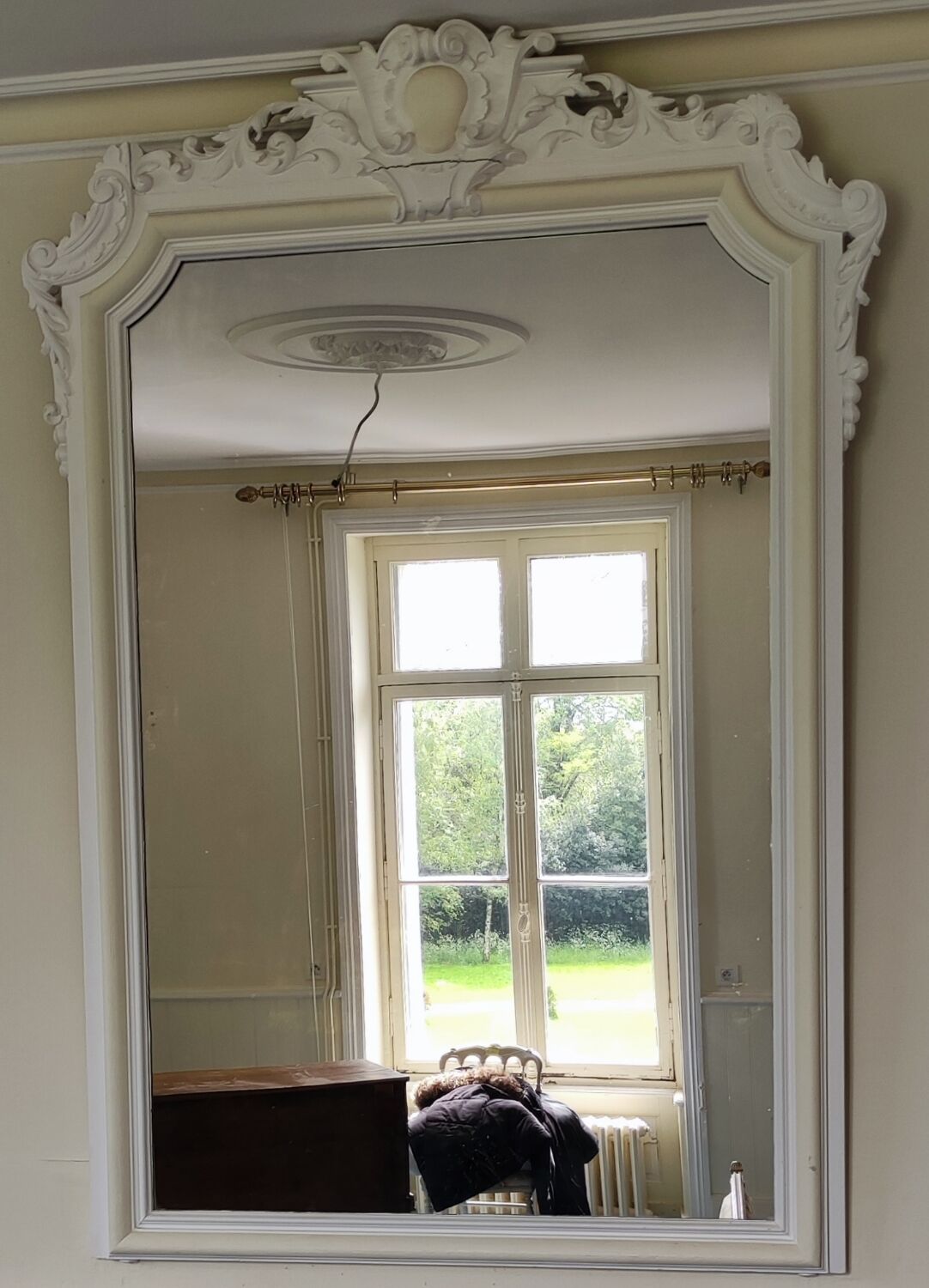 Very large old mirror Louis XV style  125x193cm