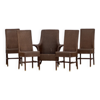 Armchair and 4 chairs