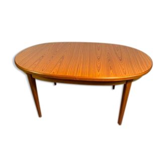 Teak dining table Zebrano MCM