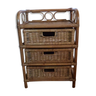 Storage cabinet in wicker