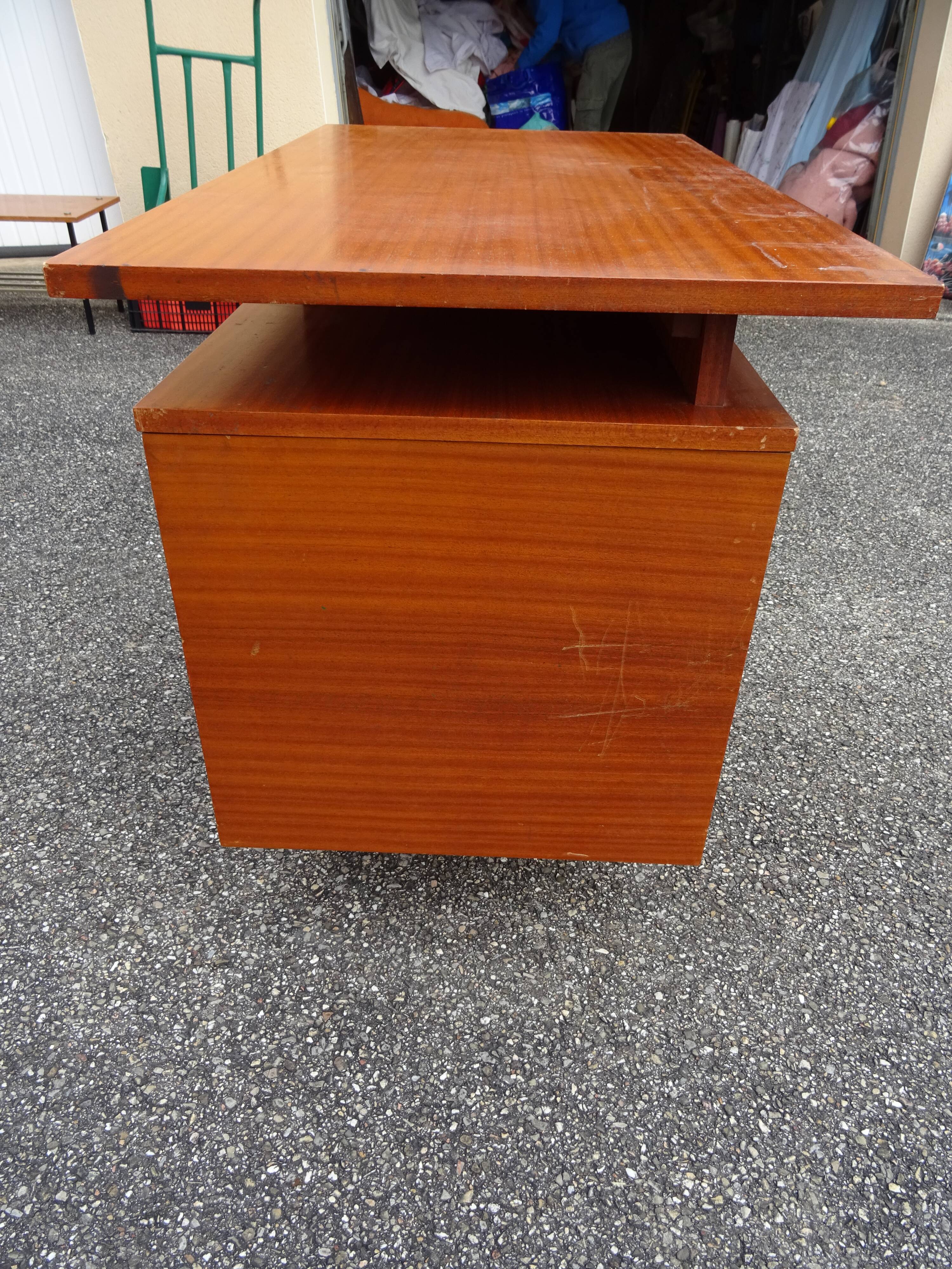Vintage wood metal desk from the 60s