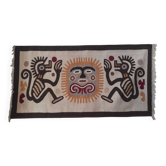 Large handmade wool kilim mural pre-Columbian 178x90cm
