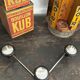 Vintage 3-hook wall-mounted coat rack