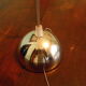 Suspension signed Vianne, inverted drop in glass lined black nuanced and purple interior