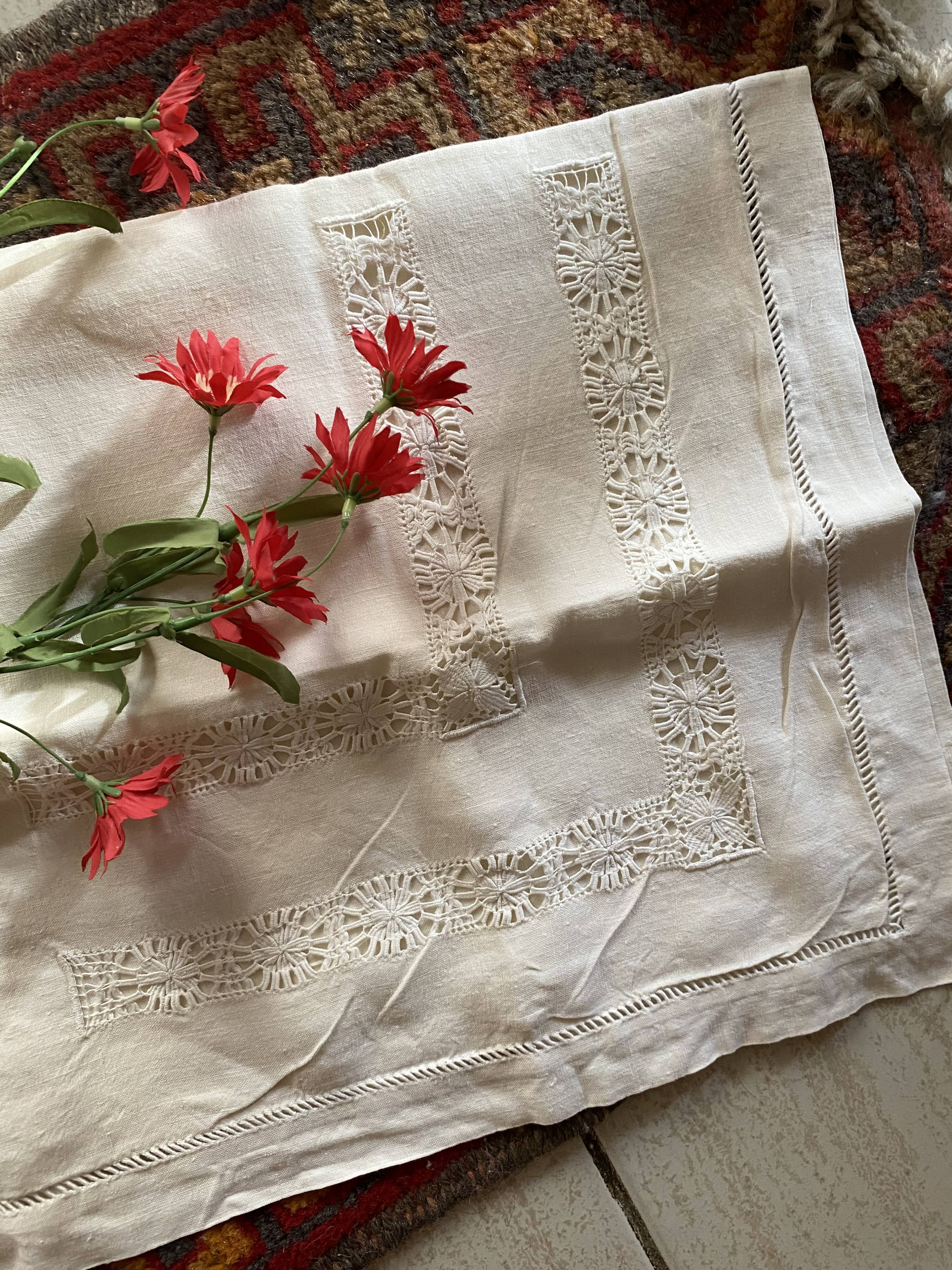 Pair of embroidered pillowcases