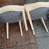 Beautiful set of six antique Louis XVI style chairs