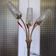 Vintage brass floor lamp with 3 lights, 1960s