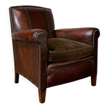 French Leather Chair, Normandy Model, Circa 1920’s