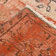 Terracotta & Red Vintage Persian Rug, Turkish Handmade Wool Rustic Carpet