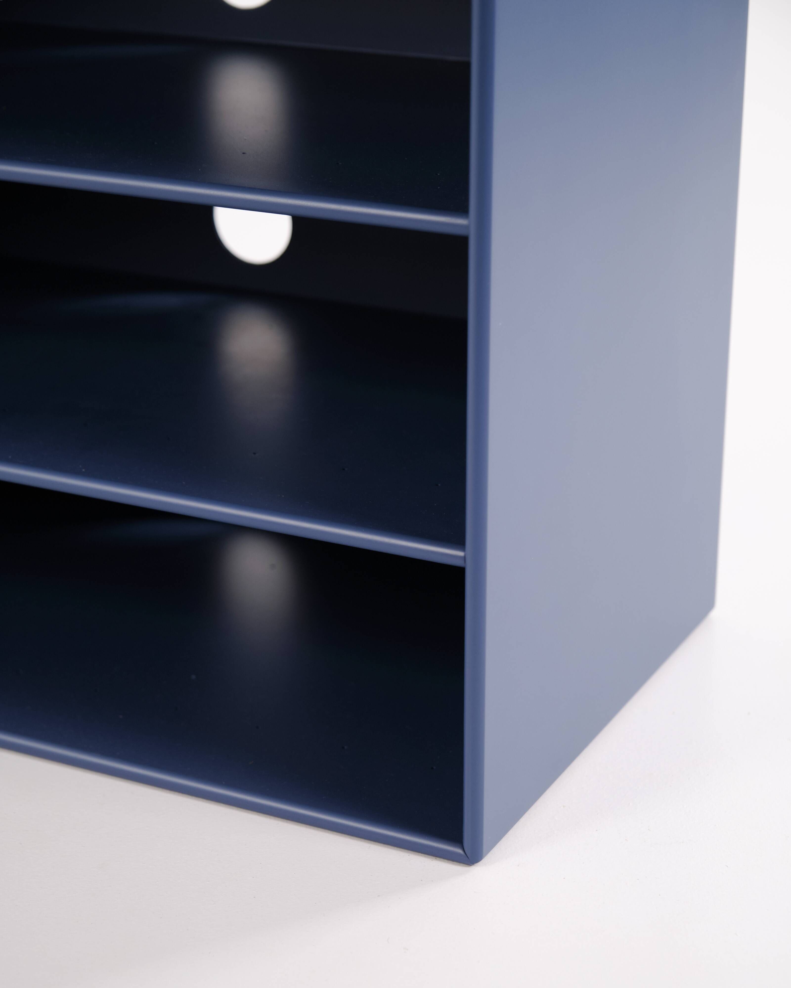 Montana bookcase – blue – 4 shelves
