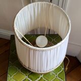 Vintage stoneware ball lamp