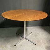 VERY RARE CANNELÉE BASE DINING TABLE BY ARNE JACOBSEN, Fritz Hansen, 1960s