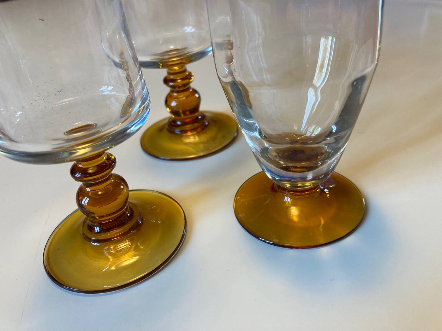 Set of 6 vintage champagne flutes