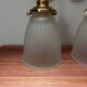 Pair of glass tulip wall sconces