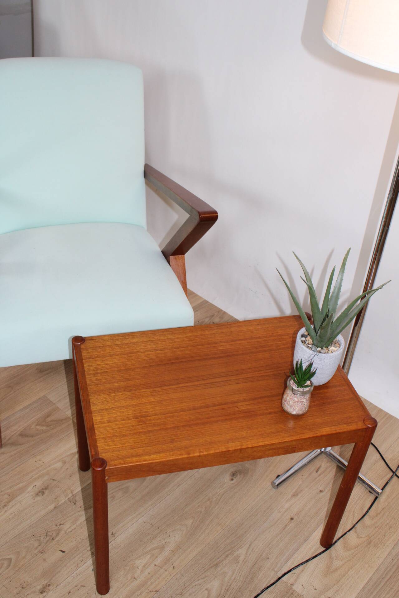 Teak coffee table 57x37 cm 1960 sweden