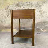 Large bedside table, vintage Scandinavian teak sofa end table