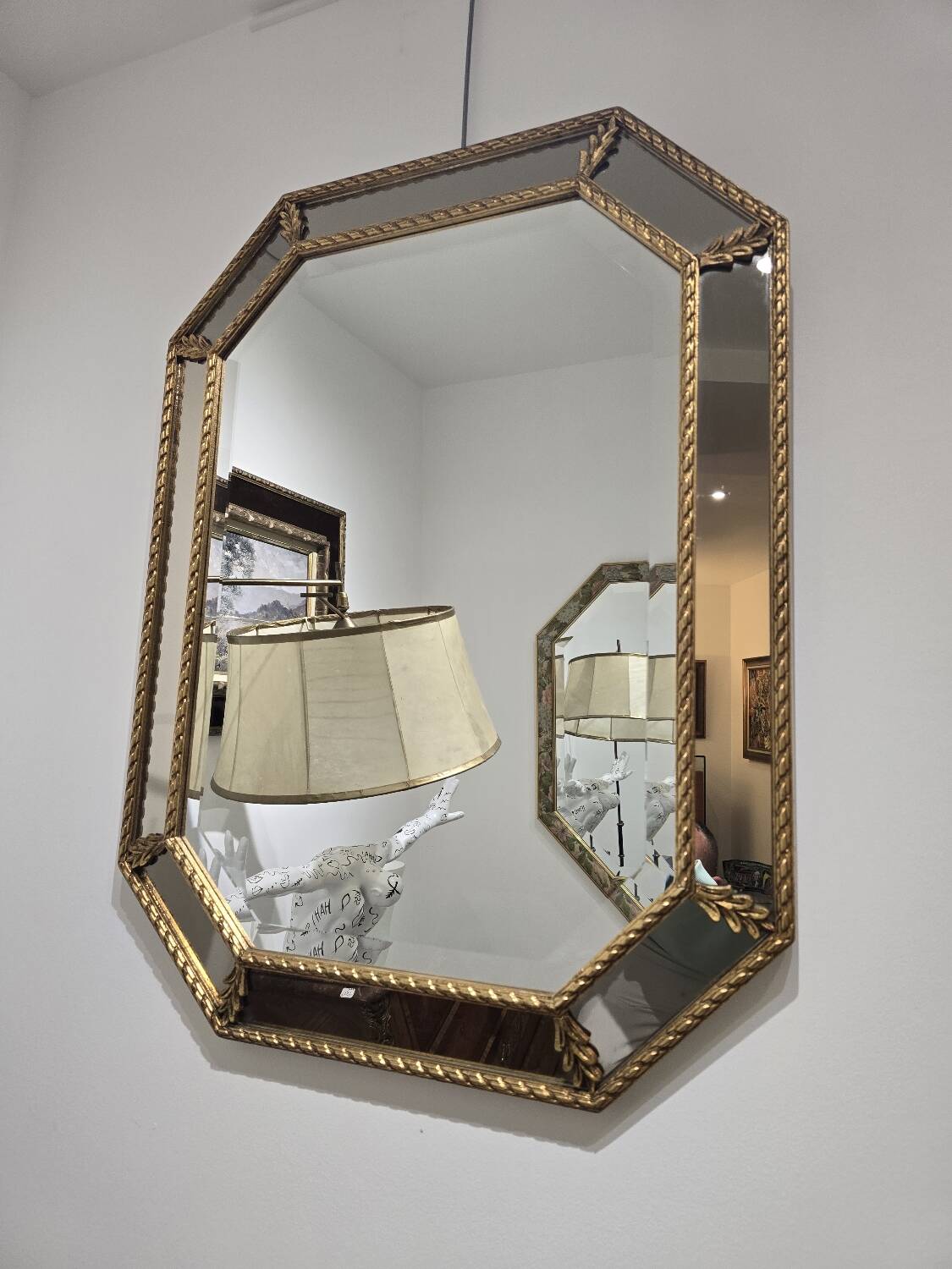 Vintage gold-plated mirror