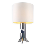 Steel sculpture table lamp