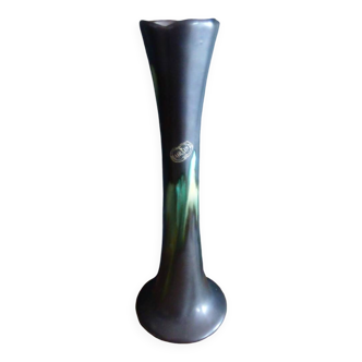 Vase soliflore de style Art déco des années 30  en céramique d’AIRAIN de Thulin