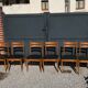Set de 6 chaises scandinaves teck et Skaï