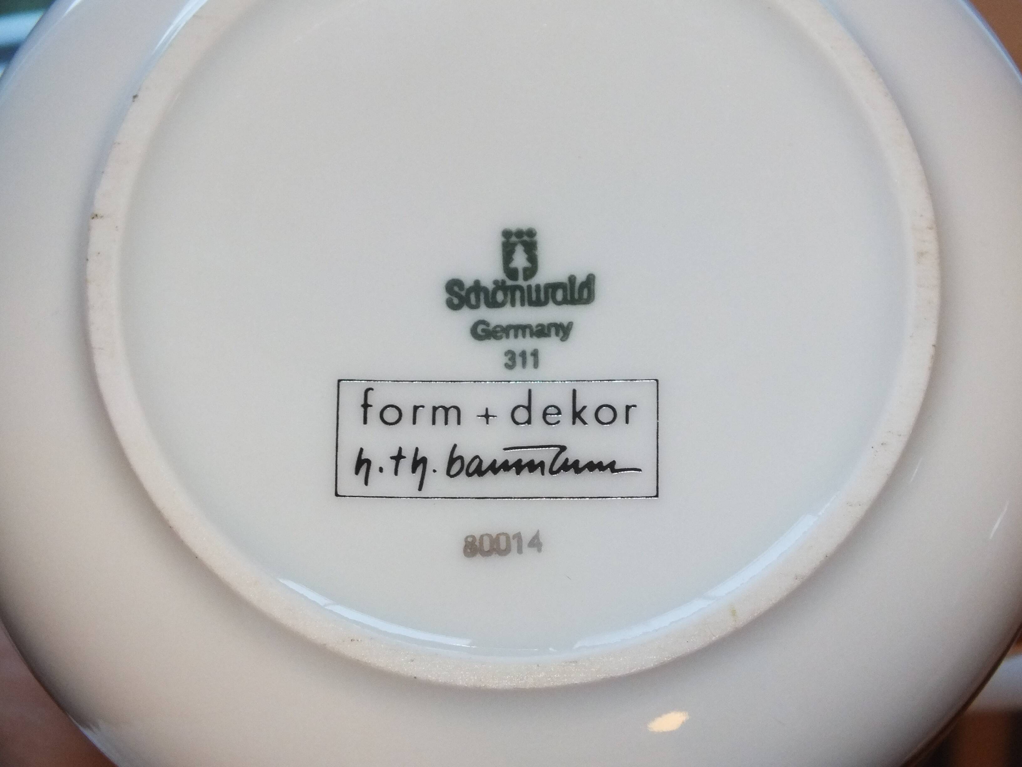 Coffee service 1970 by Hans Théo Baumann in Schonwald Germany porcelain