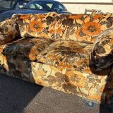 Canapé convertible vintage en velours