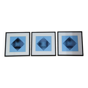 Trio Tableaux Vintage - victor