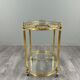 Rolling Table Cart in Brass and Glass, 20th Century