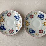 2 tasses et sous-tasses Churchill fleurs Rosetta
