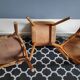 Chairs and stool stamped Luterma varnished wood