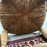 Pair of Dudouyt straw chairs