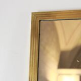 1970s vintage mirror with goldenrod frame