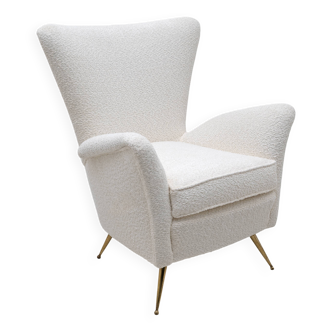 Art Dèco Italian Lounge Armchair from Hotel Bristol Merano, 50s