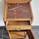 Table de chevet style Art Déco en chêne massif, années 30