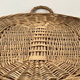 Large woven wicker tray