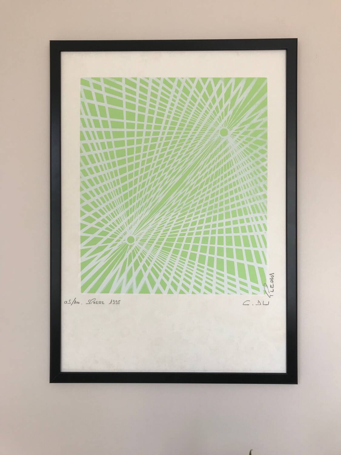 Structure 1995. kinetic lithograph signed c. du plessis